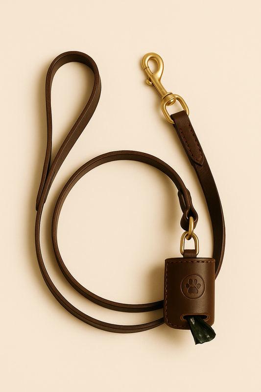 Handcrafted Leather Waste Bag Holder