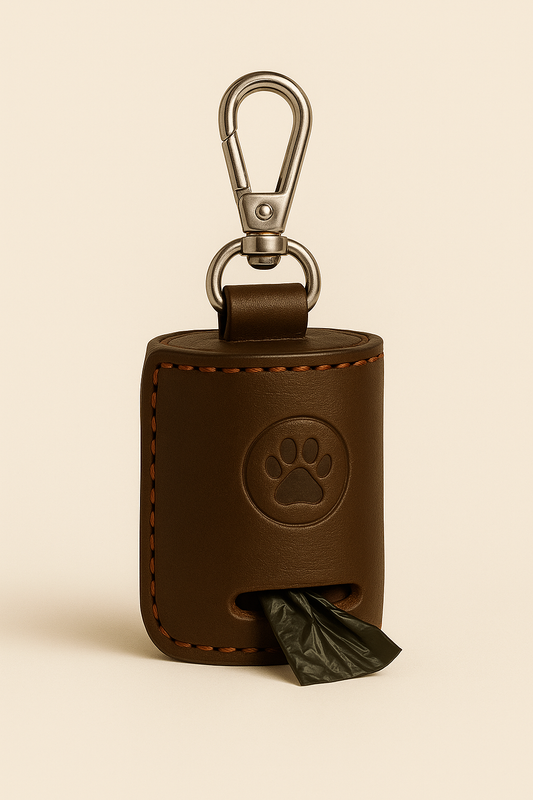 Handcrafted Leather Waste Bag Holder